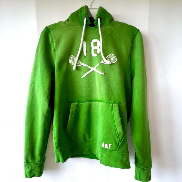 Abercrombie and Fitch Hoodie, Muscle, Green, 18 Lacrosse, XL, EC! - Picture 1 of 14